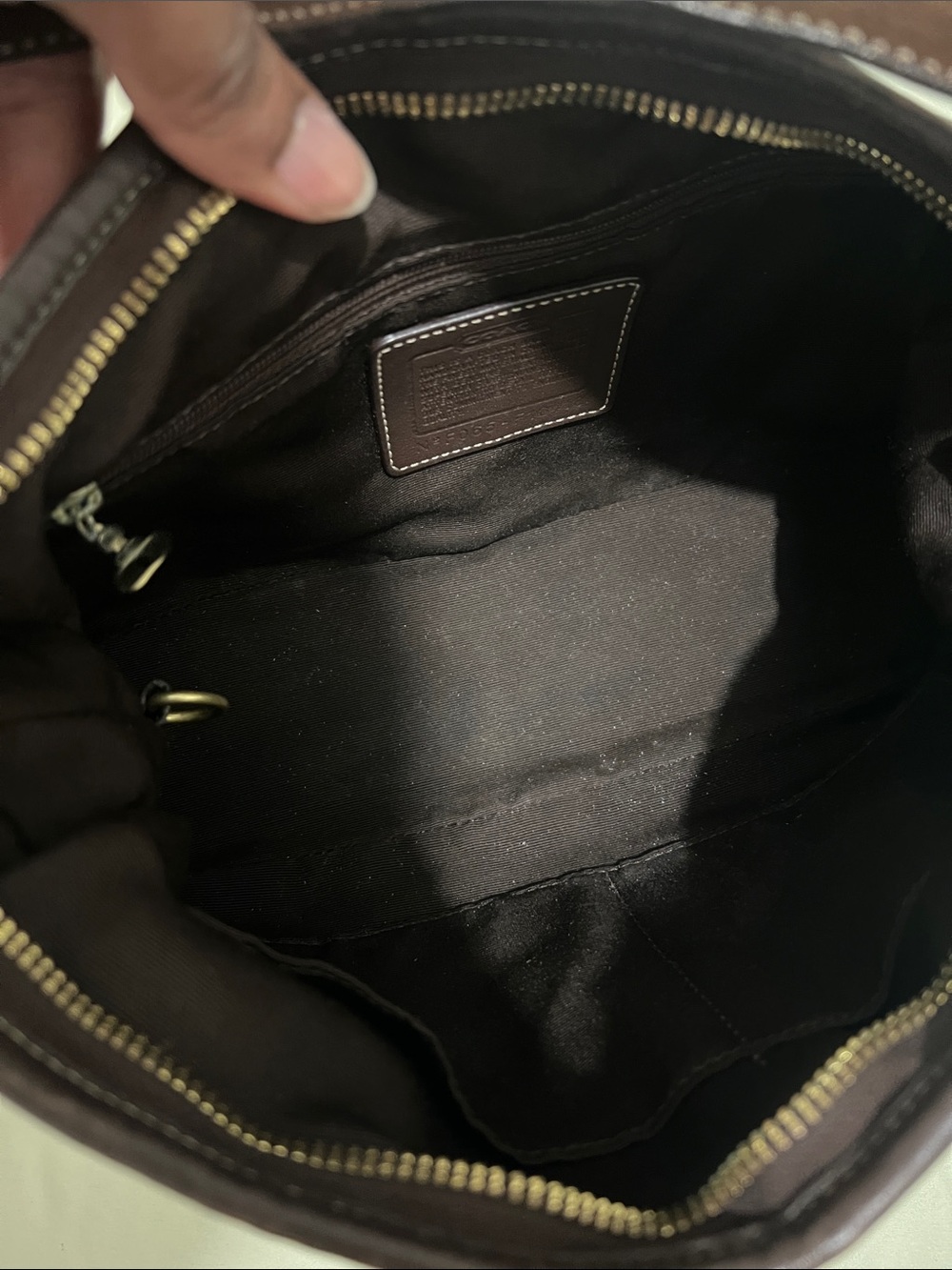 Coach East West Suede Duffel Bag - Picture 7 of 8